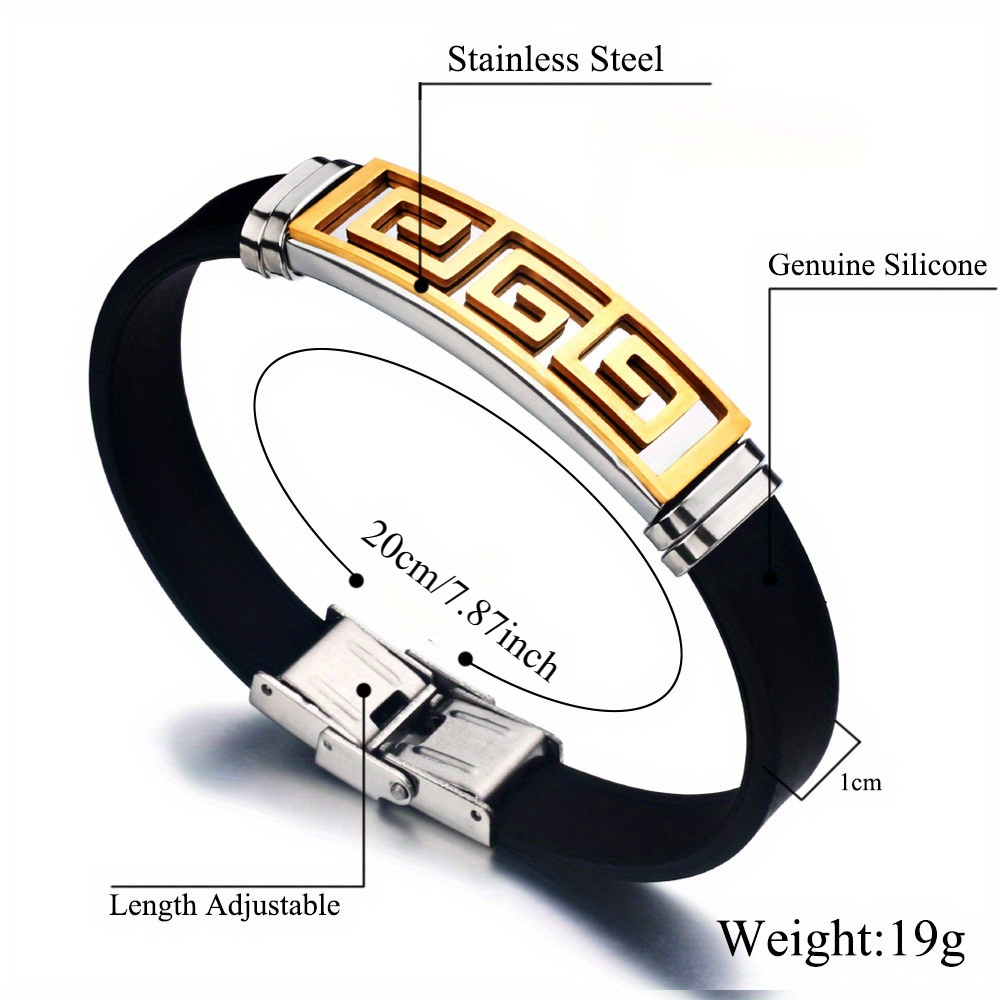 Men's PU Leather Bracelet with Great Wall Pattern